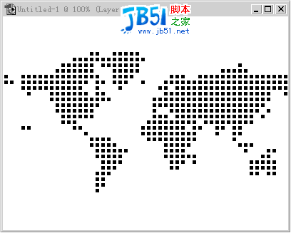 Photoshop制作数码点阵地图特效
