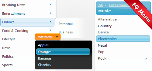 fg menu 30+ Useful Drop Down Menu Scripts To Enhance Header Navigation