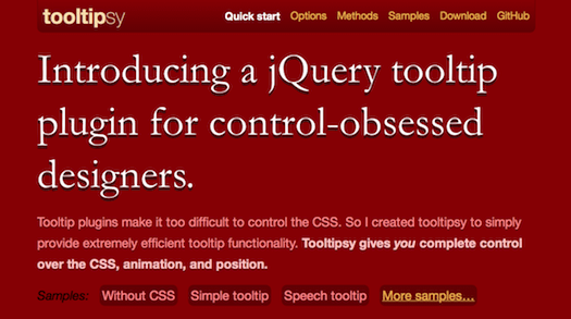 jQuery Tooltip Plugins