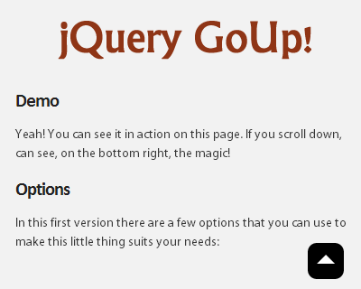 jQuery-GoUp