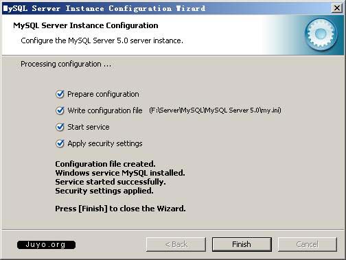 MySQL5安装图解二十二