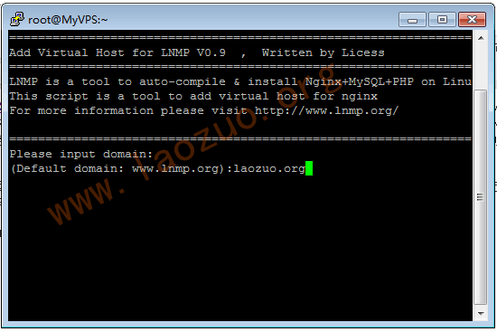 LNMP系列教程之一：添加域名建立站点