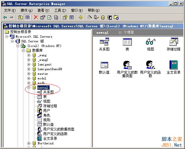 护卫神·主机管理系统开设的MSSQLServer数据库