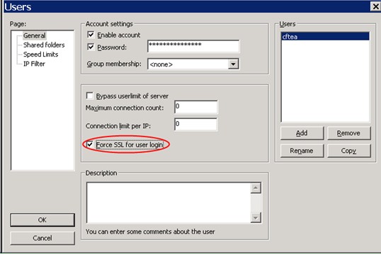 FileZilla Server强制使用ssl